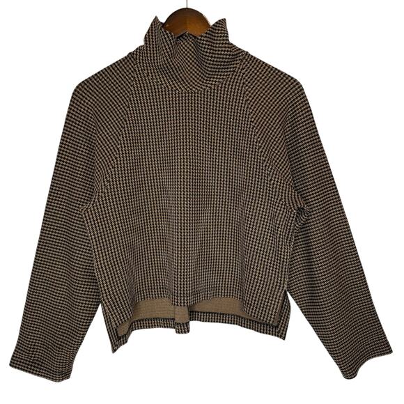 ROSETTA GETTY Cocoon Turtleneck Sweater Houndstooth - Picture 1 of 5